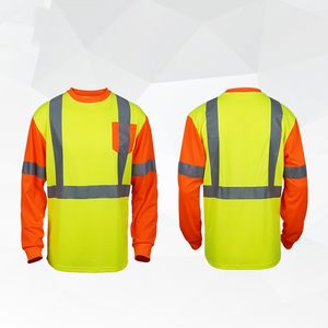 قميص عمل مقاوم للحريق بأكمام طويلة عالي الوضوح وعاكس للضوء، متوافق مع معايير NFPA2112، ملابس عمل مقاومة للهب بالجملة - Product Image 1