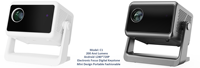 Mini Proyector LED Portátil de 200 ANSI Lúmenes, Diseño Compacto, Altavoces Estéreo de Alta Fidelidad para el Hogar y Uso Comercial a Pequeña Escala