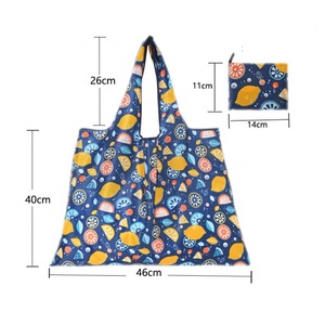 Bolsa de Compras Reutilizable de Poliéster y Nailon 190T, Promocional, Fácil de Llevar, Plegable, para Supermercado, con Impresión Personalizada, para Regalo - Product Image 2