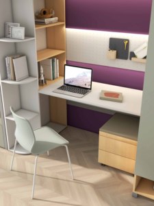 Giường ký túc xá bằng gỗ tối giản Viết Bảng lưu trữ tủ tủ quần áo cho khách sạn trường học phòng ngủ-Dự Án Đấu Thầu - Product Image 4