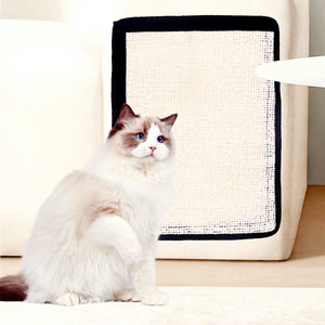 <b>Cat</b> Scratcher Mat Natural Sisal Linen Solid <b>Couch</b> Protector Easy Installation Scratch Pad Grinding Claws Furniture Guard - Product Image 1