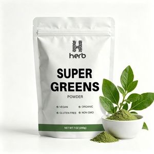 Poudre de mélange de superaliments et de super-verts en marque blanche OEM/ODM, poudre de jus vert quotidien, mélange pour boisson smoothie végétale avec Chlorella - Product Image 1