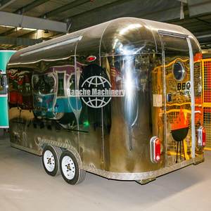 Stainless Steel <b>Mobile</b> Fast Food Truck with Sunshade Refrigerator <b>Air</b> <b>Conditioner</b> Camping Trailer for Snack Food-Rust Resistant - Product Image 6