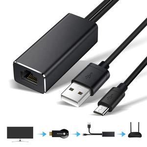 Adaptador de tarjeta de red USB Lan Ethernet Micro USB Power RJ45 10/100Mbps chaqueta de PVC para Fire TV Stick <span class=keywords><strong>Chromecast</strong></span> Ultra <span class=keywords><strong>Google</strong></span> Audio - Product Image 3