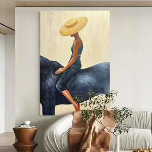 Arte Murale Astratta Retrò Minimalista Moderna Wabi Sabi, Dipinto a <span class=keywords><strong>Olio</strong></span> su Tela di Lusso Fatto a Mano su Misura per Decorazione Murale - Product Image 3