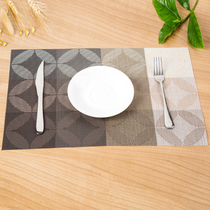 KHÁCH SẠN Thực Phẩm Phương Tây Dấu Vị Trí Thực Tế Teslin Pvc Giáng Sinh Đồng Xu Hoa Jacquard Không Trượt Coaster Có Thể Giặt Được - Product Image 1