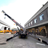 Grue araignée extérieure Tonlita télécommandée de 16 tonnes, 25m 30m, grue sur chenilles robuste avec flèche de déplacement et nacelle de travail