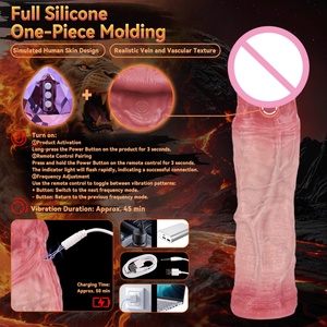 Extensor de Pene ORALSX de 9 Pulgadas con Vibración y Estimulación, Juguetes Sexuales para Retrasar la Eyaculación, Ampliador de Pene, Potenciador Sexual para Hombres - Product Image 4