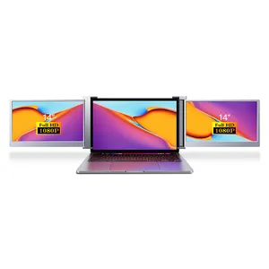 14 "FOPO Triple Portable Monitor - 1080P IPS Triple Monitor Laptop Screen Extender für 15"-17 "Laptops