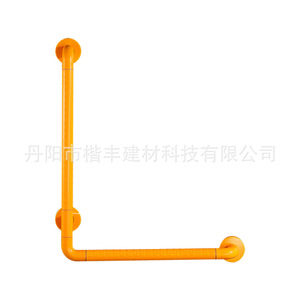 Barre d'appui en forme de L pour salle de bain, toilettes, douche, mur, escalier, main courante de sécurité pour personnes âgées et handicapées, antidérapante avec anneau lumineux nocturne - Product Image 3