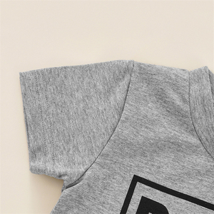 Ensembles de vêtements pour bébés garçons RTS, vêtements d'été pour nourrissons, vêtements pour tout-petits avec lettres imprimées, prêts à être expédiés - Product Image 5