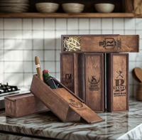 Emballage de tube cadeau multifonctionnel en laque, finition polie, cadeau parfait pour gentleman, design vintage moderne, à ouverture coulissante, pour parfum/cigare