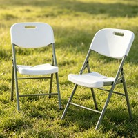 Chaise pliante en plastique pour restaurant et banquet, surface en plastique lisse facile à nettoyer