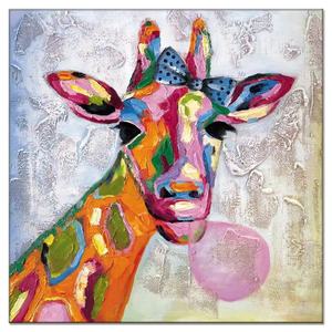 Pittura a olio di cane Beagle dipinta a mano in stile <span class=keywords><strong>notte</strong></span> <span class=keywords><strong>stellata</strong></span>, vivace arte animale per l'arredamento della casa - Product Image 2