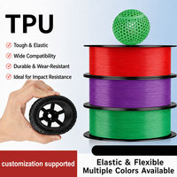 Filamen TPU 3D Fleksibel Pabrik 1.75mm/2.85mm 1kg Warna Kustom Bahan Cetak 3D FDM dengan Suhu Cetak 210-250C