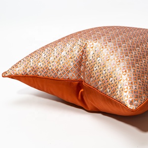 Housse de coussin de luxe en forme géométrique, taie d'oreiller carrée avec motif rhombique Orange, pour la décoration de la <span class=keywords><strong>maison</strong></span>, vente en gros, - Product Image 4