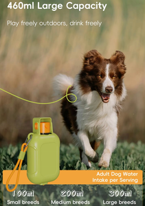 Große Kapazität 2-in-1 Tragbare Hunde-Reisewasserflasche Futterbehälter für Outdoor-Spaziergänge Faltbarer Haustier-Fütterungsbecher - Product Image 5
