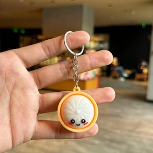 Dumpling Keychain Clicker Popular Stress Relief Toy Keychain Dumpling-shaped Squishy Ball Dumpling Dumpling Squishy Keychain - Product Image 4