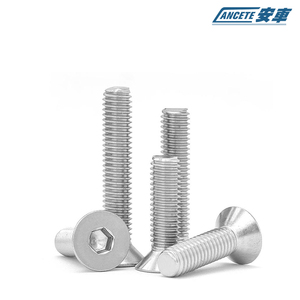 Tornillos de máquina hexagonales de acero inoxidable 304 con zincado, tornillo avellanado DIN7991, rosca estándar, 40 mm, métrico, para maquinaria - Product Image 4