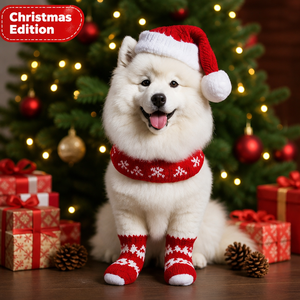 Calcetines para Mascotas en Oferta, Calcetines Navideños Antideslizantes para Perros Mayores, con Diseño de Alce y Muñeco de Nieve, para Perros Pequeños como Teddy y <span class=keywords><strong>Bichón</strong></span> Frisé, Antisuciedad y Ecológicos - Product Image 2