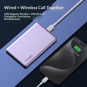 พาวเวอร์แบงค์แม่เหล็กพกพาขนาดเล็ก กำลังไฟ 5000mAh ความจุเยอะ ชาร์จเร็ว 22.5W รับสกรีนโลโก้ตามสั่ง ลดราคาพิเศษ - Product Image 3