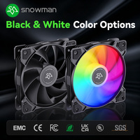 Ventilador de Refrigeración ARGB SNOWMAN XF120 con Adhesivo Personalizado, Ventilador de PC Negro con Disipador de Calor de Aluminio, Precio Bajo, en Stock