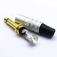 Prise d'amplificateur mono 2 pôles 6,35 mm 6,5 mm, adaptateur 6,35 6,5 2 broches, prise jack microphone, connecteur audio pour casque microphone