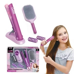 Plancha de pelo <span class=keywords><strong>con</strong></span> sonido ligero <span class=keywords><strong>para</strong></span> juego de simulación a pilas, peine de peluquería, equipo de salón, juego de maquillaje <span class=keywords><strong>para</strong></span> <span class=keywords><strong>niñas</strong></span>, juego de juguetes <span class=keywords><strong>para</strong></span> niños - Product Image 1