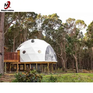 Tenda per fiere 8m di diametro igloo cupola geodetica struttura in acciaio tenda da campeggio hotel luxury dome house glamping tenda a cupola rotonda