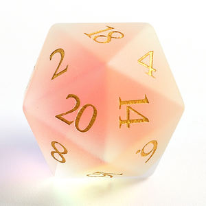 Conjunto de Dados de Vidro Artesanais de 7PCS, Dados Poliedricos D4 D6 D8 D10 D% D12 D20 RPG DND, Dados de Vidro Prismático Arco-Íris - Product Image 3