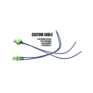 Conjunto de Cabos Personalizado 2EDG-5.0 com Bloco Terminal Plugável de 2 Pinos, Passo de 5mm, Cabo 16AWG UL1007, Pontas Estanhadas, PVC para Computador - Product Image 1