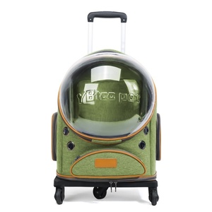 Chariot de transport <span class=keywords><strong>pour</strong></span> animaux de compagnie YBToopet <span class=keywords><strong>pour</strong></span> chats, toutes saisons, transparent, double épaulette, portable, à roulettes, grande capacité, <span class=keywords><strong>pour</strong></span> l'extérieur - Product Image 3