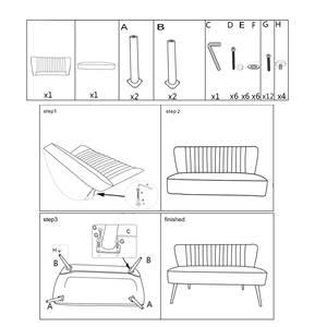 Canapés Laynsino pour salons, meubles modernes <span class=keywords><strong>sans</strong></span> accoudoirs, canapé 2 places en velours vert capitonné - Product Image 6