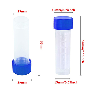 หลอดแช่แข็งขนาด 5 มล. พร้อมฝาสีน้ำเงินสำหรับใช้ในห้องปฏิบัติการ - Product Image 4