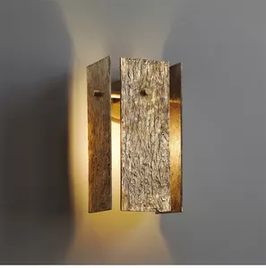 Apliques de cobre de latón para pared, lámparas de decoración para pasillo, luces de cristal soplado de fábrica, varios diseños personalizados de Hotel de lujo