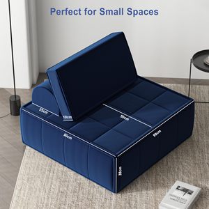 Sofá de nube de asiento profundo personalizable, cómodo sofá Seccional de tofu extensible, Módulo para sala de estar para villas - Product Image 4