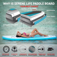 Planche à pagaie gonflable (SUP) personnalisée OEM fabriquée en Chine - Modèle iBoard ISUP couleur bois rose, comprend aileron + pagaie + laisse