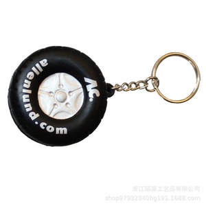 Pu Tire Keychain Fidget Toy High <b>Rebound</b> Stress Relief Unisex 14 Years Up - Product Image 2