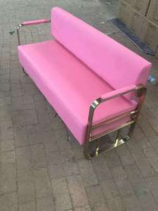 Ensemble de mobilier de salon de coiffure rose de haute qualité au design moderne, équipement inclus, fauteuil de lavage, vendu séparément. - Product Image 5