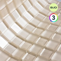 Mosaïque de verre cristal BJD Manhattan, design de surface mixte en perles, style européen, carré 300x300mm, pour mur de fond d'espace commercial