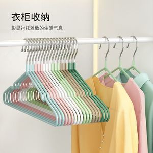 Perchas de plástico antideslizantes para ropa, tipo gancho rectangular con ranuras engrosadas, para ropa de adultos, uso en seco y húmedo, organizador de ropa - Product Image 1