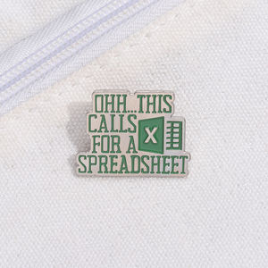 Excel-Arbeitsblatt Emaille-Pins individuell Dies erfordert eine Tabellenheftung Broschenzen Revers-Aufkleber Tierschmuck Geschenk für Kinder Freunde - Product Image 4