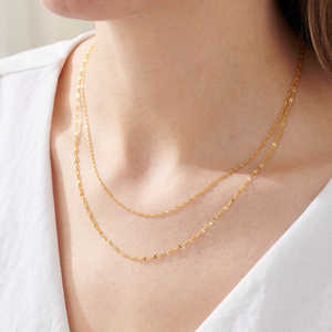 Collana a Catena in Oro Puro 18k Au750 con Corda Intrecciata, Gioielleria Fine all'Ingrosso - Product Image 5