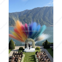 Système de tir de feux d'artifice en forme d'éventail, 15 coups, lanceur pyrotechnique, pour scène de mariage, poudre de fumée colorée, pour événements et célébrations