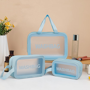 Waterproof Transparent PVC Travel Toiletry Bag for <strong>Women</strong> Men <strong>Washbag</strong> 3 PCS Set Makeup Cosmetic Organizer Pouch - Product Image 2