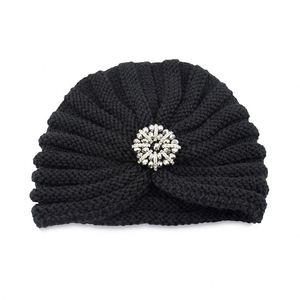 Accesorios BESTELLA, Gorro Bohemio de Punto de Poliéster con Cuentas, Diseño Floral, Joyería de Diamantes Plateados para Invierno, Ropa Casual para Mujer - Product Image 5