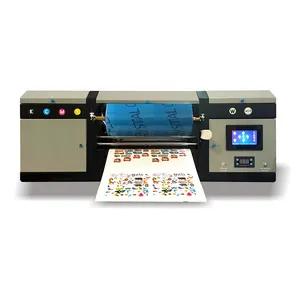 Digital a4 size ink stirring dye sublimation heat transfer printing ab pet metallic film 2in1 30cm uv dtf printer for inkjet