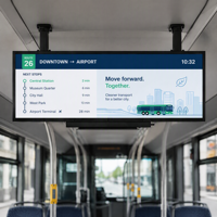 Écran LCD de 35 pouces, 500 nits, 178 degrés de vision, ultra large 19:1 pour affichage promotionnel sur comptoir de caisse