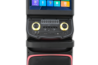Altavoz con Pantalla Táctil y Wi-Fi con Luces LED RGB para Sistema Android 5.0, Altavoz Tipo Carrito para Fiestas, para Computadora y Teléfono Móvil