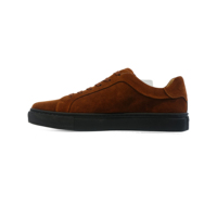 Baskets décontractées pour hommes en cuir suédé véritable, à semelle plateforme en caoutchouc épais, basses, à lacets, style vintage, pour la marche
